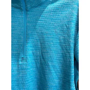 Nike Golf Dri-Fit blue quarter zip sweatshirt with subtle horizontal stripes thumbnail 3