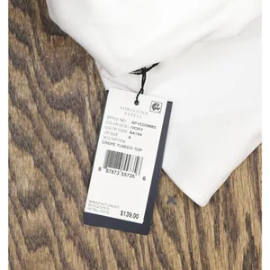 Adrianna Papell Bell-Sleeve Crepe Blazer Pullover Tuxedo Top White 8 thumbnail 7