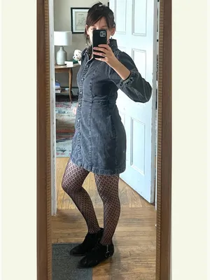 Free People Black Mia Denim Mini Dress Small thumbnail 11