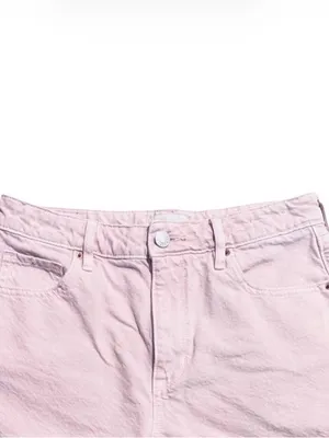 PacSun High Rise Festival Pale Pink Denim Jean Shorts Cotton Pockets Size 27 thumbnail 2