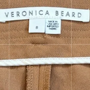 Veronica Beard Cropped Snap Ankle Pants Tan Size 8 thumbnail 8