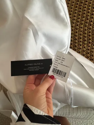 Alfred Sung White Corset Mini Dress With Bow Sleeves thumbnail 11