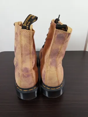 Dr. Martens Pascal Burnt Yellow Grunnge Tie Dye Combat Boots Fairy 9 Womens thumbnail 5