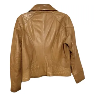 GUESS LOS ANGELES Womens Distressed Genuine, Leather Motorcycle Moto Jacket Coat thumbnail 3