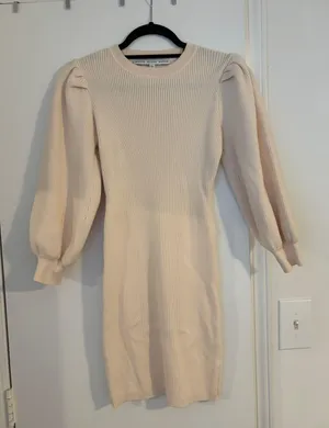 Boutique Sweater Dress Tan Size L thumbnail 1