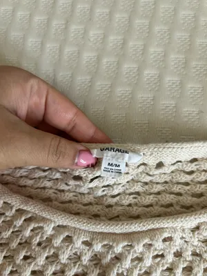 Garage Sweater Cropped Knit Cable thumbnail 3