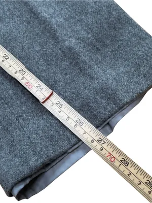 Herman Geist Women’s 6P Gray 100% Wool Wide Leg Fully Lined Petite Work Trousers thumbnail 8