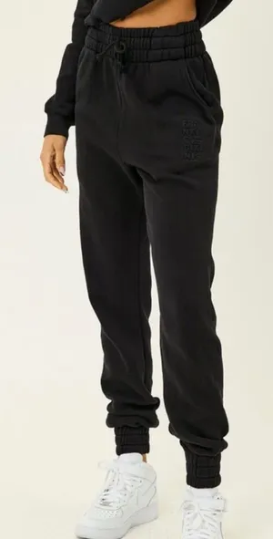 Frankie’s Bikinis Frank‎ Oversized Sweatpants Sz Small in Black thumbnail 1