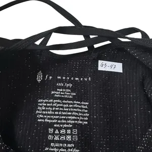 Free People Movement Size XS Black Shimmer Stretch Bodysuit Tank Top | 63-47 thumbnail 4