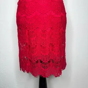 Free People FP Intimately Red Daydream Lace Bodycon Dress SMALL thumbnail 5