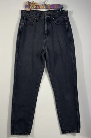 Arizona Jeans Womens Size 7 Highest Rise Mom Jeans Faded Black Denim Pockets thumbnail 1