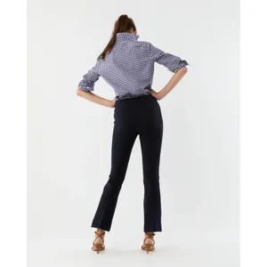 Ann Mashburn‎ Faye Flare Cropped Pant in Navy Ponte Knit Size Small thumbnail 3