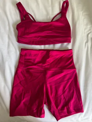 Athleta Metallic Pink Set thumbnail 2