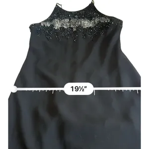 Vintage Cachet Black Sequin Formal Maxi Gown Women's 12 Sleeveless Boat Neck thumbnail 12