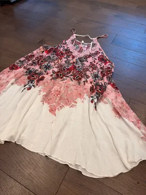 Intimately by Free People Floral Haze Lace Trim Mini Slip Dress Large - C61-105 thumbnail 6