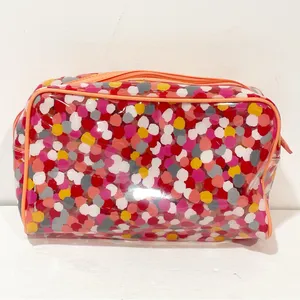 Vera Bradley‎ Bright Confetti Transparent Travel Pouch Makeup Bag thumbnail 4
