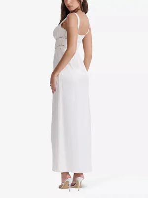 House of CB Illiana scalloped-trim bodice-top stretch-silk maxi dress Large plus thumbnail 4