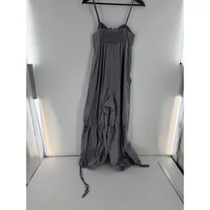 Free People Anthropologie Gray Utility Jumpsuit Sz S Ruched Bust Parachute Pants thumbnail 7