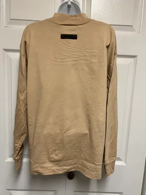 Essential s Fear If God Sand Crewneck Long Sleeve T-Shirt thumbnail 7