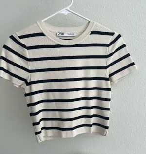 ZARA Striped Top thumbnail 1