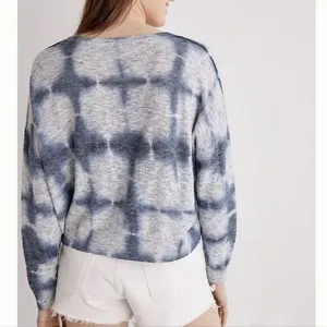 Anthropologie - Pilcro NWOT‎ Tie Dye Cardigan Sweater Size Large Indigo Blue Size M thumbnail 6
