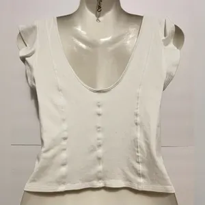 Free People White Flutter Sleeve Blouse thumbnail 5