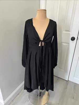 Petal & Pup Magnolia Dress High Low Black thumbnail 4