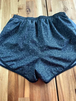 Nike Dri-FIT Women’s Running Shorts Gray Black Pattern Athletic Size Large thumbnail 4
