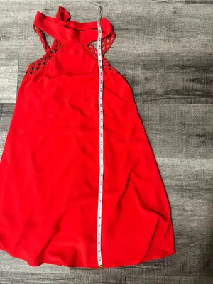 LULUS Any Sway, Shape or Form Red Lace Halter Dress thumbnail 7