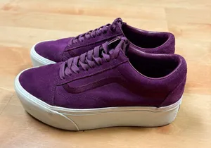 Vans Purple High Top Platform Sneakers thumbnail 5