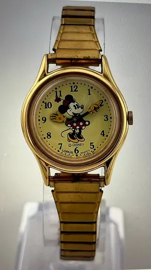 Vintage Lorus Disney Minnie Mouse Gold Tone Women's Watch thumbnail 1