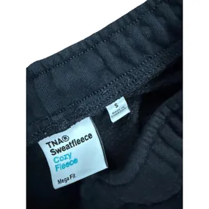 TNA Aritzia‎ Cozy Fleece Mega Fit Cargo Sweatpants Black Small High Rise Baggy thumbnail 3