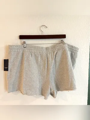NWT PARKE for Target Women’s Lounge Sweat Shorts Gray Grey Plus Size 2X thumbnail 3