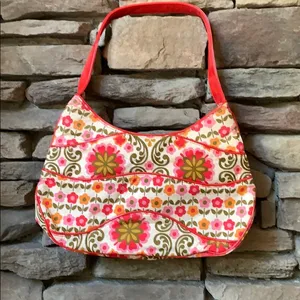 Vera Bradley Y2K shoulder purse (green and pink paisley pattern) thumbnail 1