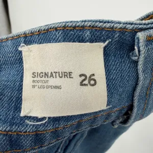 Hudson‎ Signature Bootcut Jeans 26 Low Rise 31" Waist Made USA Y2K Flap Pocket thumbnail 4