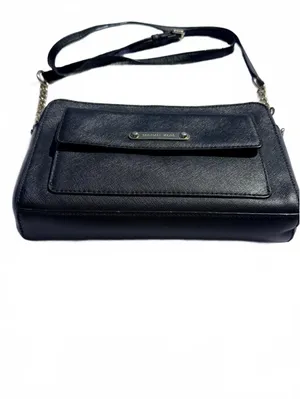 Michael Kors Black Pebbled Leather Crossbody Bag Shoulder Chain Purse Medium MK thumbnail 3