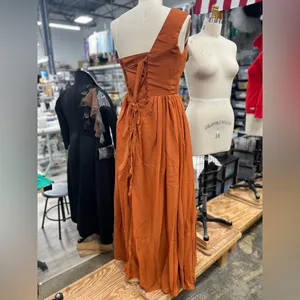 Long Bridesmaid Dress with Slit Pockets Chiffon Formal Dress for Women 12 thumbnail 5