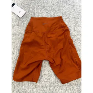 Nike One Dri-FIT Womens High Rise 8 Inch Biker Shorts Burnt Orange FZ6758-825 XS thumbnail 5