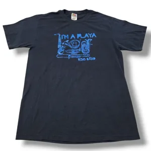 Vintage Fruit Of The Loom Shirt Size Medium "I'm A Playa" RCHS Band Graphic Tee Band Tee Unisex T-shirt thumbnail 1