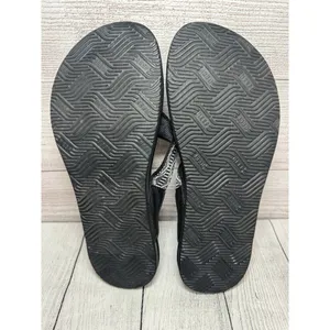 Reef Sandals Women's Size 9 Black White Spring Woven Flip Flops Thong thumbnail 6