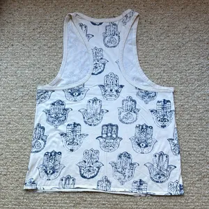3/$15 LAST CHANCE! CHASER Hamsa Hand of Fatima Graphic Tank Top thumbnail 3