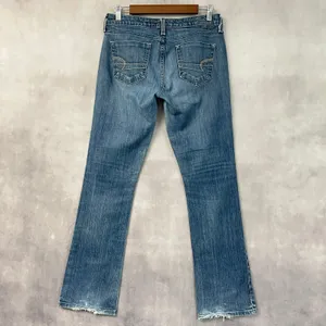 Y2K American Eagle Womens True Boot Jeans Size 6 Low Rise Stretch Indie McBling thumbnail 2