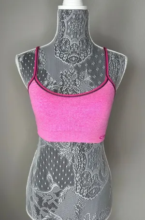CHAMPION Hot Pink Racerback Skinny Strap Sports Bra Size Small thumbnail 1