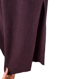 UGG Sweater Women Small Plum Purple‎ Wool Blend Ribbed Longline Duster Cardigan thumbnail 8