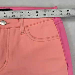 Kate Spade Saturday Pink Peach Colorblock Skinny Jeans Womens 26 Made in USA‎ thumbnail 5