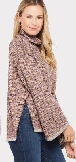 Free People Sunny Days Pullover Turtleneck Top Sz Medium thumbnail 2