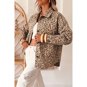 Leopard Print Denim Jacket thumbnail 4