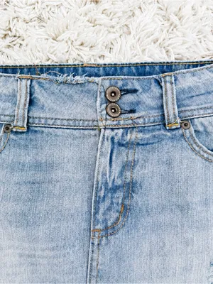 American Eagle Outfitters Light Blue Denim Mini Skirt thumbnail 4