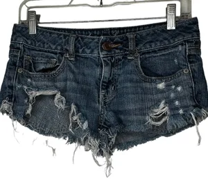 American Eagle‎ Destroyed Cut-Off Jean Shorts thumbnail 1