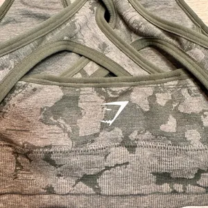 Gymshark Camo Sports Bra XS XSmall Crisscross Back‎ Athletic Workout Top Women thumbnail 4